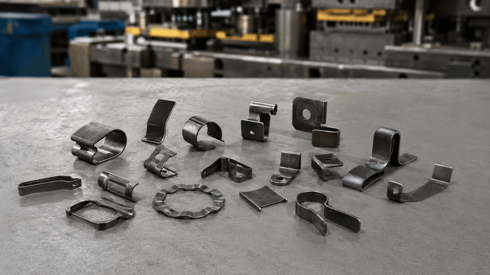 65Mn stamped spring steel parts including clips, washers and elastic brackets