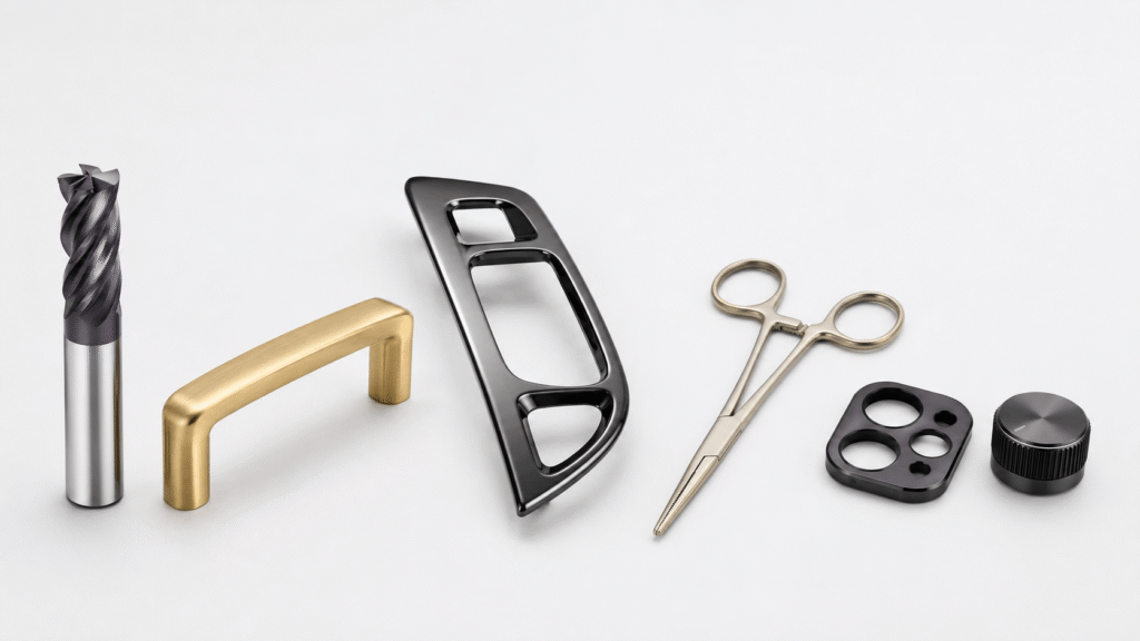 PVD-coated cutting tool, stainless steel handle, automotive trim, medical instrument and consumer electronics components