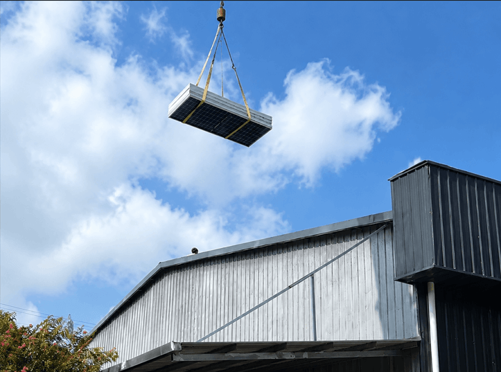 Innoway Precision factory rooftop solar panel installation project