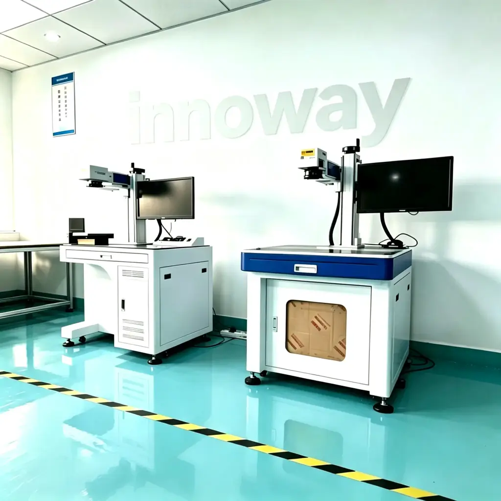 Two 100W fiber laser marking machines at Innoway Precision