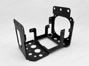 Finished custom automotive compressor base manufactured by Innoway Precision