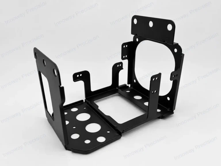 Finished custom automotive compressor base manufactured by Innoway Precision
