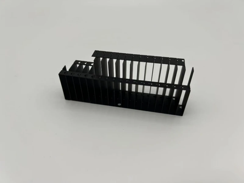 GPU Zipper Fin Heat Sink – Interlocking Fin Structure Custom GPU zipper fin heat sink with stamped interlocking cooling fins