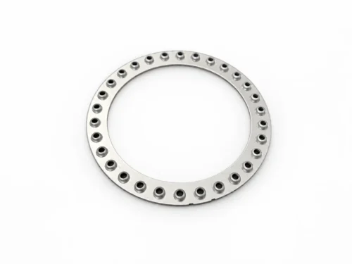 Close-up of a precision stamped ring for automotive transmission applications