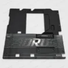 Custom Aluminum Motherboard Panel – Laser Engraved Finish Custom aluminum motherboard metal panel with black powder coating and laser-engraved metallic graphics.