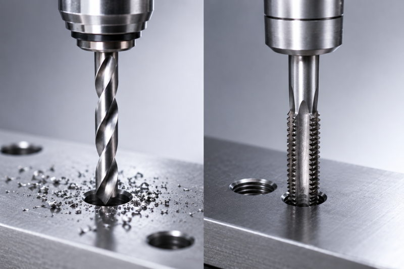 drilling hole and tapping