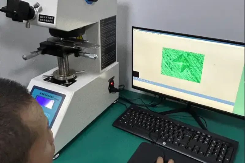Hardness testing and result analysis for precision metal parts at Innoway Precision